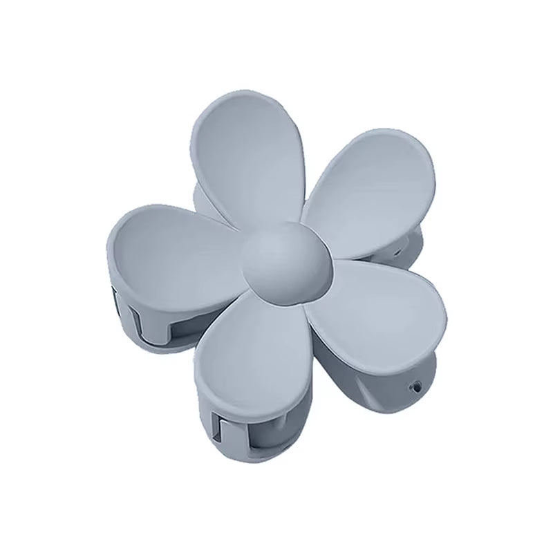 🌸 7CM Matte Frosted Flower Hair Claw – Elegant Lily Floral Shark Clip for Women & Girls ✨🎀