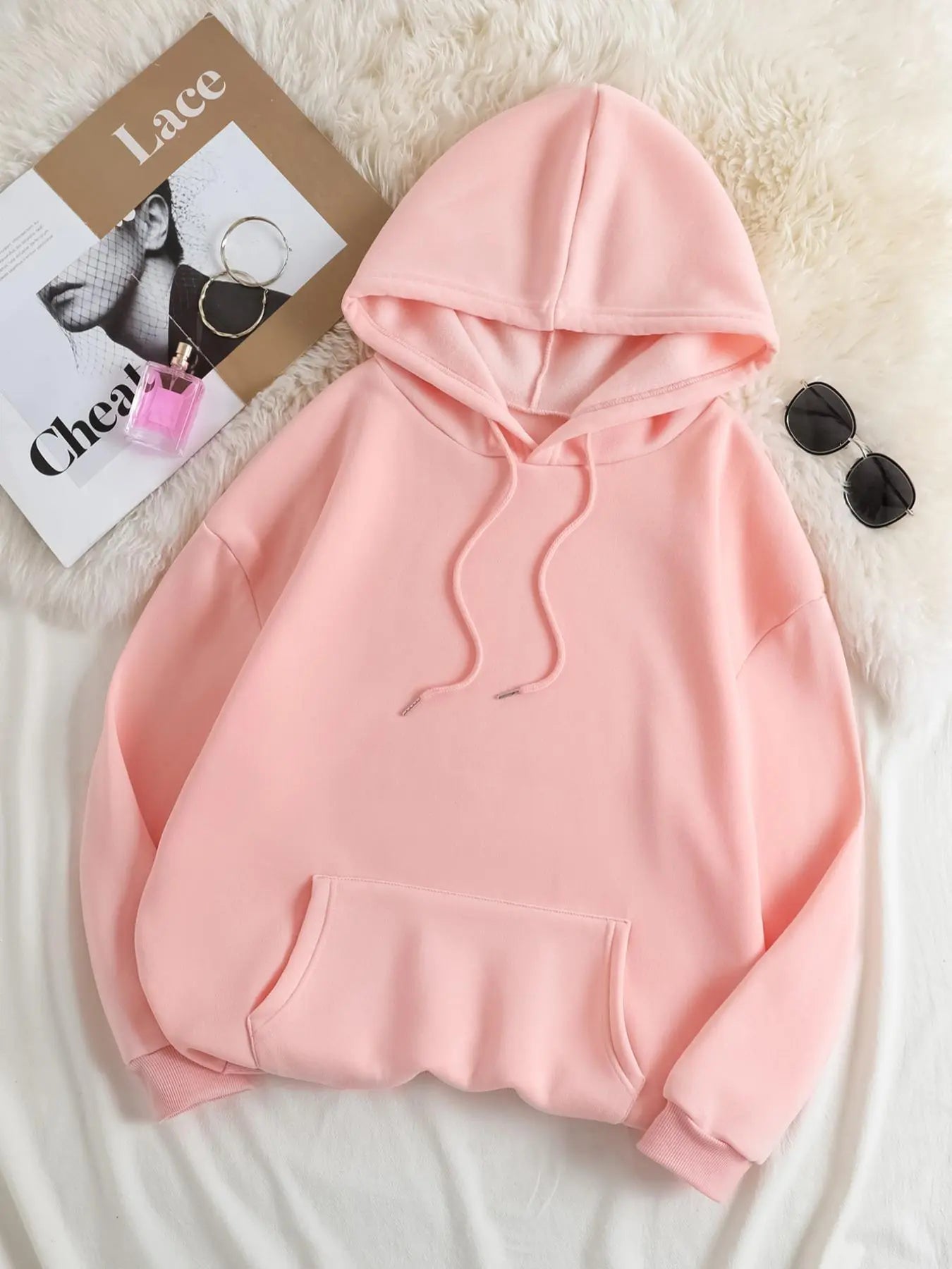 : Women’s Plus Size Graphic Hoodie – Cozy Drawstring Pocket Sweatshirt for Fall & Winter ❄️🧶