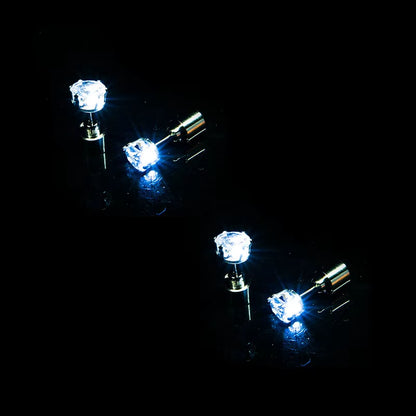 ✨ LED Light-Up Glow Earrings – Bling Crystal Studs for Clubbing, Festivals, & Gogo Dancing | 1/5 Pair Neon Party Jewelry 🌈👂