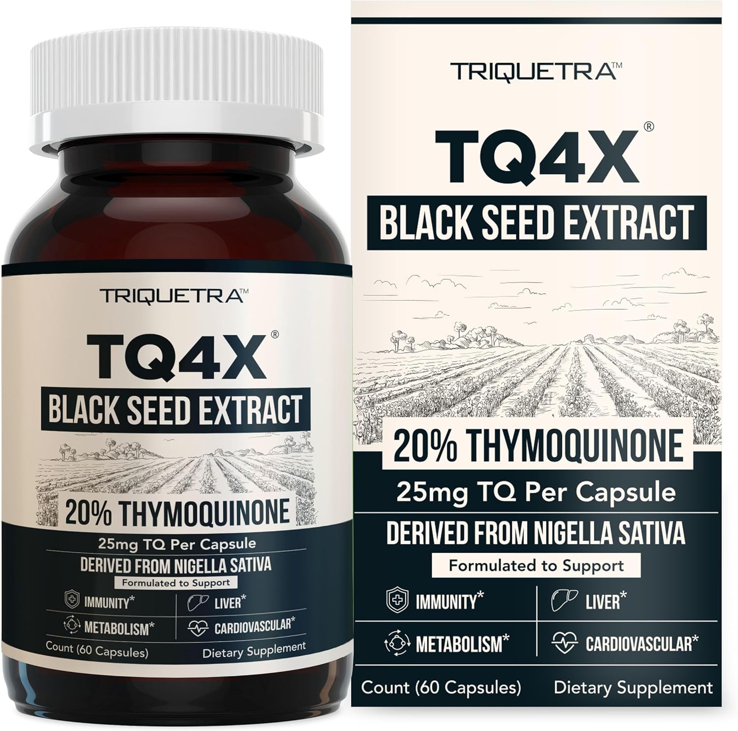 🌿 Premium Black Seed Oil Capsules | 20% Thymoquinone High Potency | Ultra-Concentrated Nigella Sativa 💎 - 60:1  (60 Capsules)