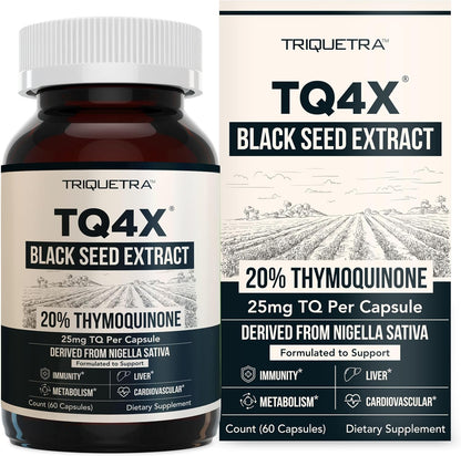 🌿 Premium Black Seed Oil Capsules | 20% Thymoquinone High Potency | Ultra-Concentrated Nigella Sativa 💎 - 60:1  (60 Capsules)