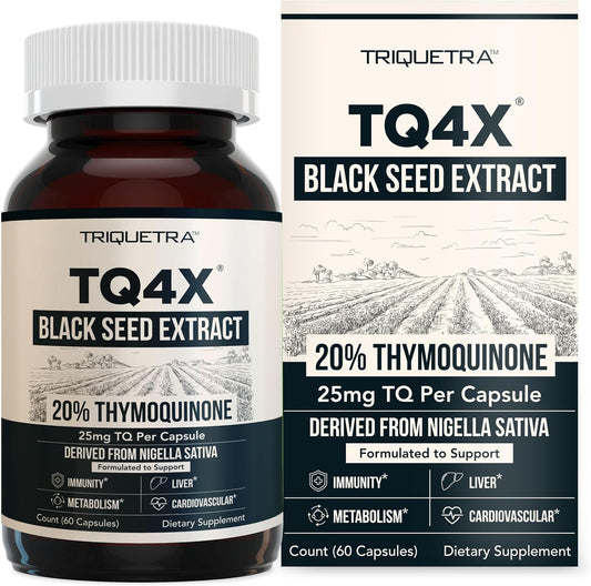 🌿 Premium Black Seed Oil Capsules | 20% Thymoquinone High Potency | Ultra-Concentrated Nigella Sativa 💎 - 60:1  (60 Capsules)