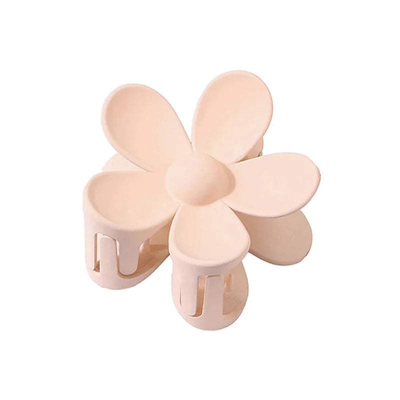 🌸 7CM Matte Frosted Flower Hair Claw – Elegant Lily Floral Shark Clip for Women & Girls  ✨🎀