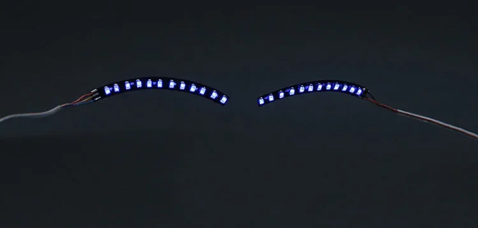 LED Light False Eye Lashes Luminous Eyelash Party Bar Makeup Eyelid Eyeliner Halloween