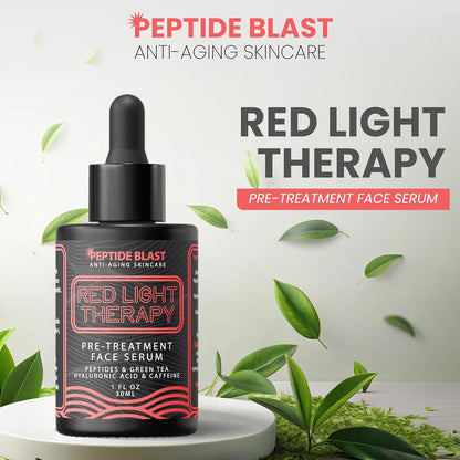 Luminous Red Light Prep Serum (1 Oz) – Anti-Wrinkle Peptide & Hyaluronic Booster