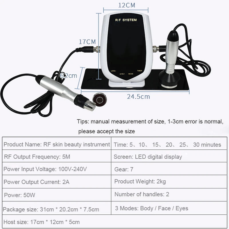 Elite 5MHz Tripolar RF Skin Tightening Device | At-Home Professional Face & Body Sculpting