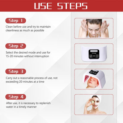 7-Color LED Red Light Therapy Face Mask – Professional Home Spa Skin Care & Anti-Aging Facial Mask 🧖‍♀️