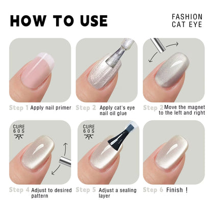 3D Cat Eye Magnetic Nail Art Pen – Dual-Ended Magic Magnet Wand for Gel Polish & DIY Manicure Designs 🧲✨