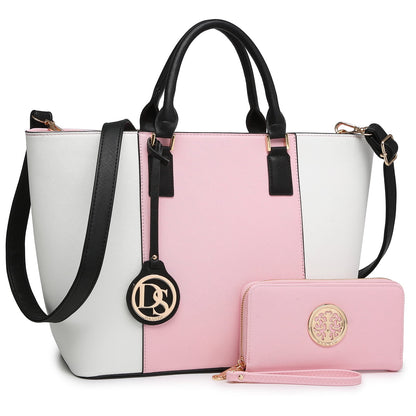 Large Executive Work Tote & Matching Wallet Set | Vegan Leather Satchel 👜