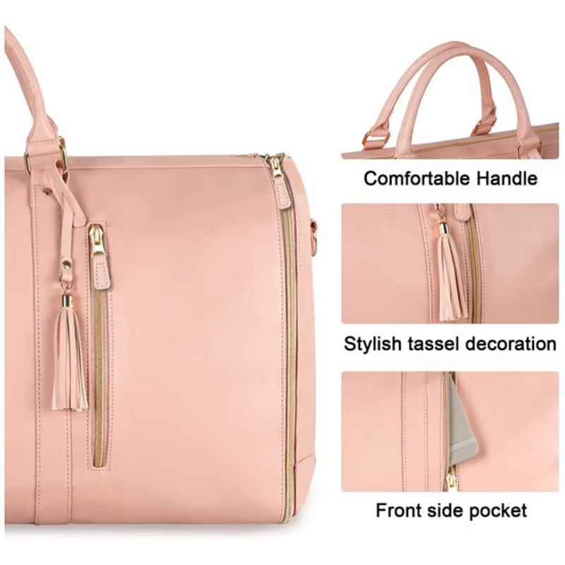✈️ Foldable Multi-Function Travel Duffle – Large Capacity Gym & Fitness Bag for Women | Waterproof Overnight Carry-On & Coach Bag 🎒💪