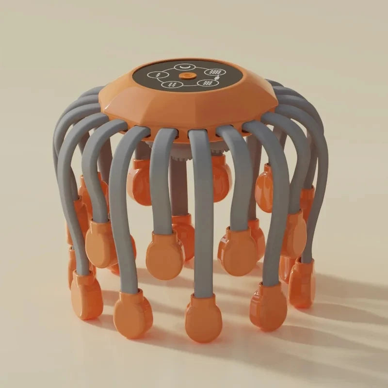 20-Node Electric Octopus Scalp Massager – Red Light Therapy & Vibration Head Scratcher for Stress Relief 🐙✨