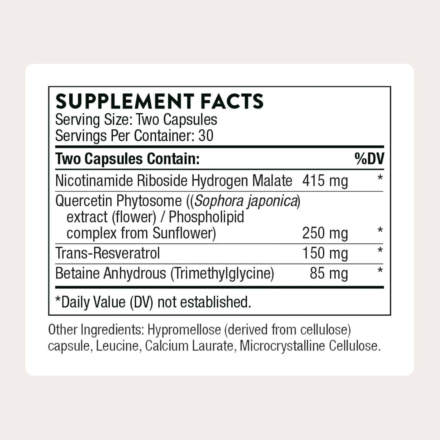 - Resveracel - Nicotinamide Riboside with Quercetin Phytosome & Resveratrol - Supports Healthy Aging, Methylation, Cellular Energy Production & Metabolism* - Third-Party Certified - 60 Capsules