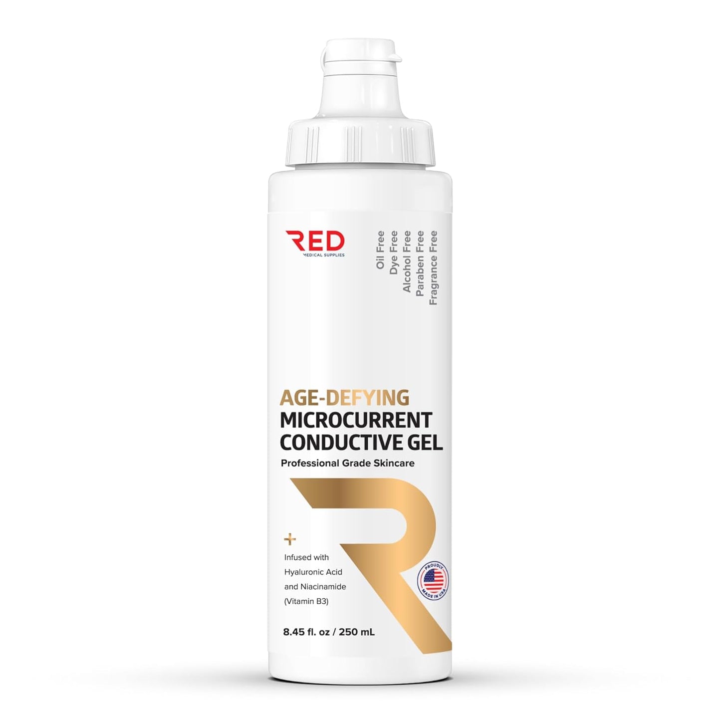 Age-Defying Microcurrent Gel (8.45 Oz) – Hydrating Hyaluronic & Vitamin B3 Booster 🌟⚡️