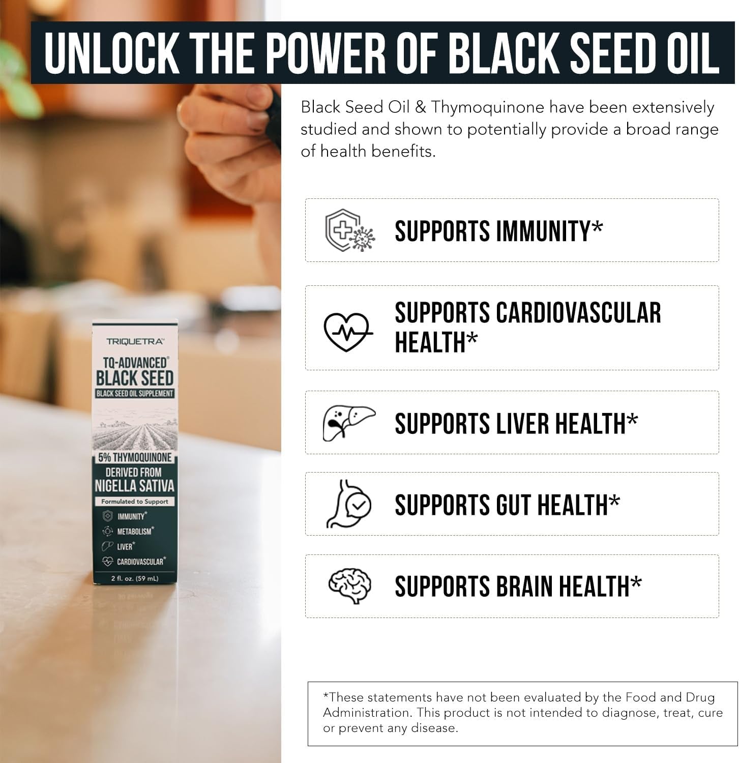 Pure Black Seed Oil Liquid | 5% Thymoquinone High Potency | Ultra-Concentrated Nigella Sativa Extract 💧