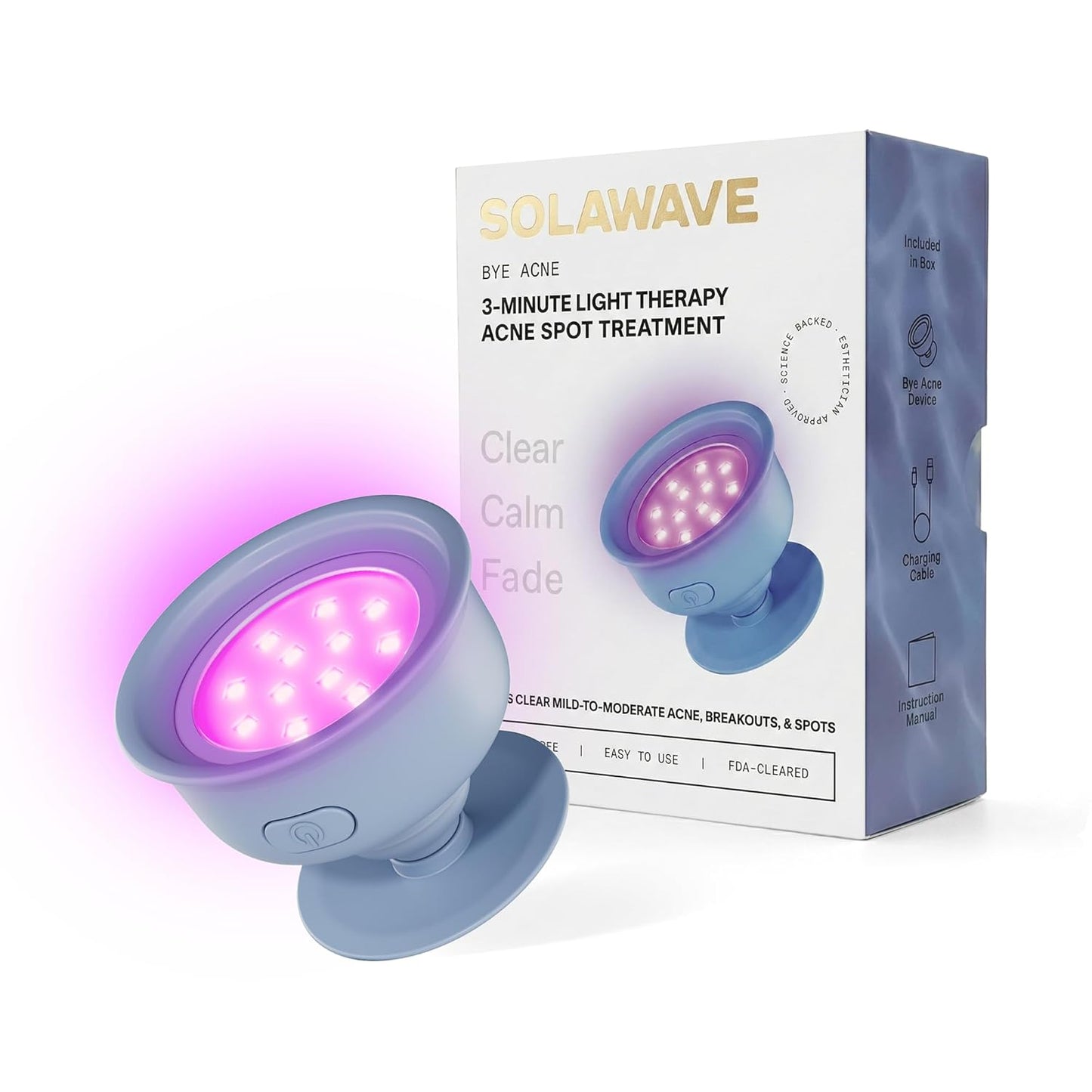 Luminous "Bye Acne" LED WAND – Red & Blue Light Therapy for Blemish-Free Skin 🌟💧