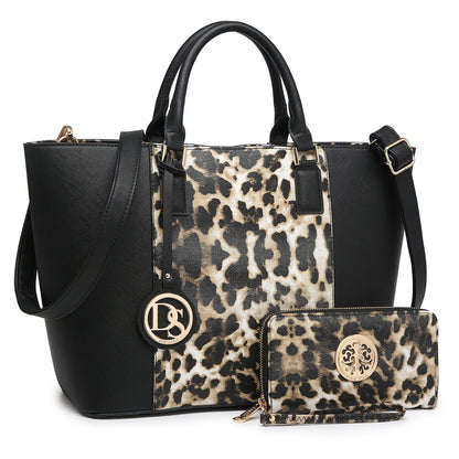 Large Executive Work Tote & Matching Wallet Set | Vegan Leather Satchel 👜