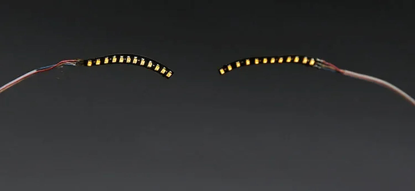 LED Light False Eye Lashes Luminous Eyelash Party Bar Makeup Eyelid Eyeliner Halloween