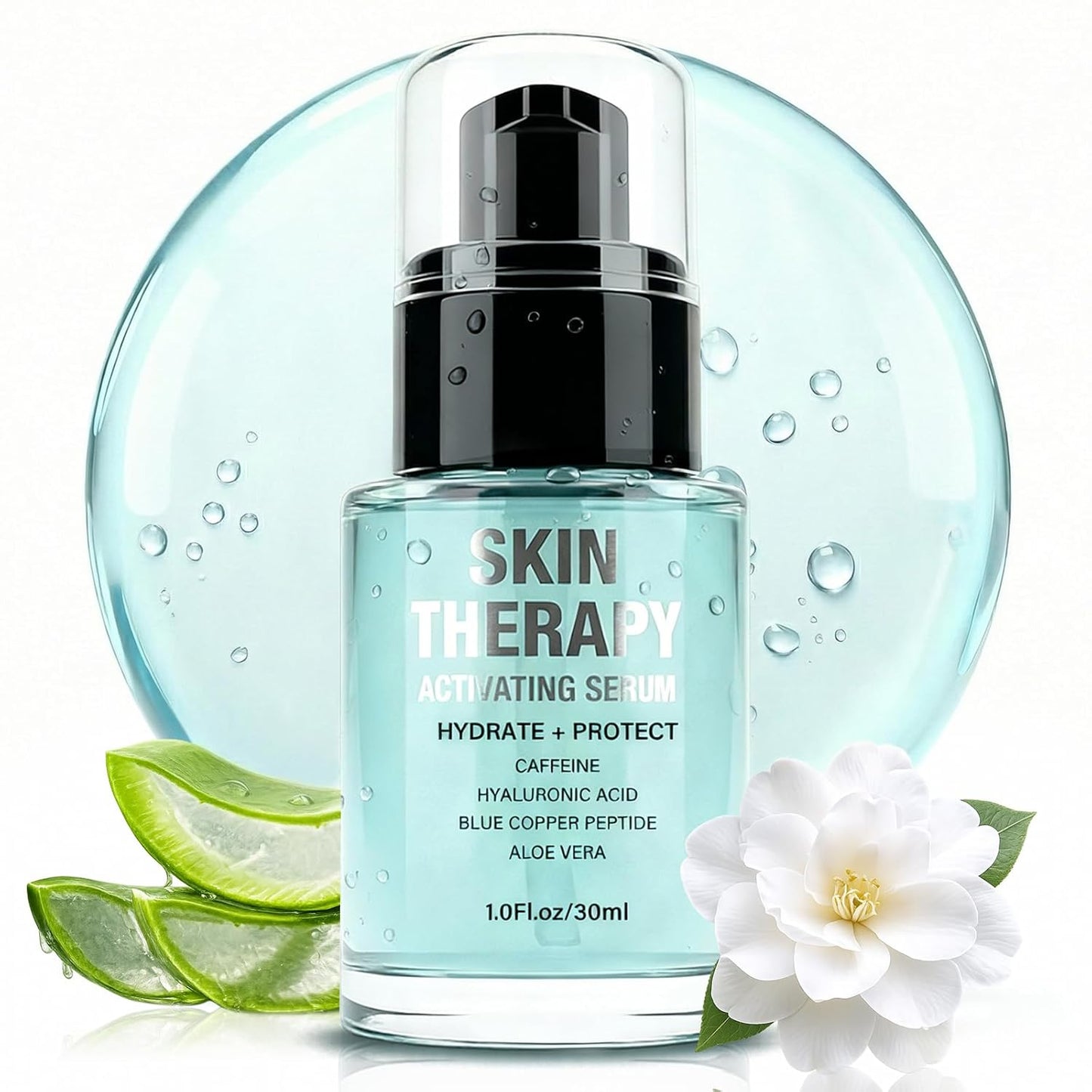 Red Light & Microcurrent Activation Serum (1 Oz) – Anti-Aging Blue Tansy & Aloe Primer 🌟⚡️
