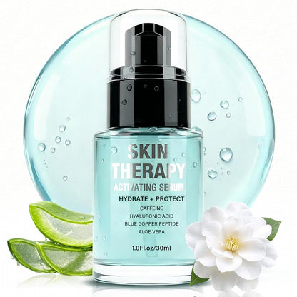 Red Light & Microcurrent Activation Serum (1 Oz) – Anti-Aging Blue Tansy & Aloe Primer 🌟⚡️