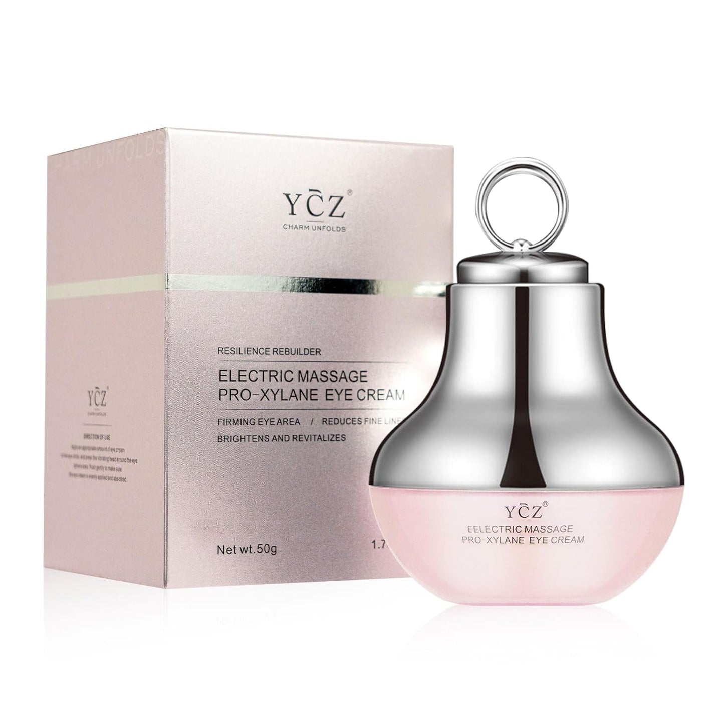 Electric Massage Eye Cream, 2-In-1 Firming Eye Moisturizer for under Eye Care, Targets Dark Circles and Fine Lines, Deep Hydration Soothes Eye Fatigue, Suitable Lightweight Texture for Daily Use