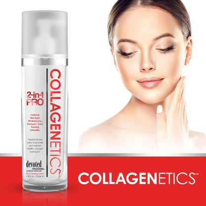 Collagenetics 2-in-1 Pro Accelerator – Firming Red Light & Tanning Prep Lotion 🌟⚡️
