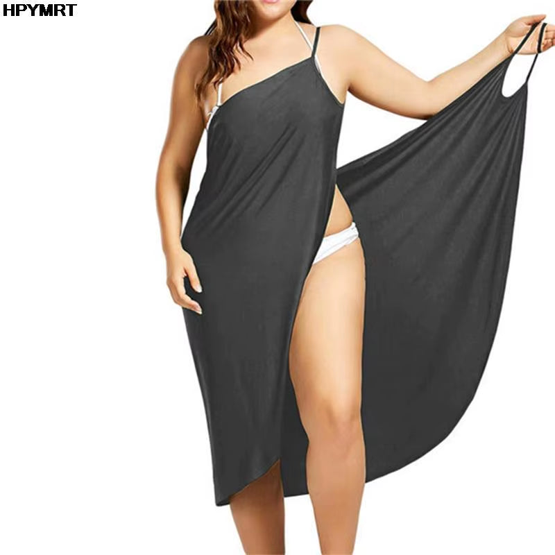 🏝️ 3-in-1 Y2K Beach Wrap Skirt & Backless Halter Top – Multi-Way Crossover Swimsuit Cover-Up | Sexy Summer Sarong Veil 🌊✨