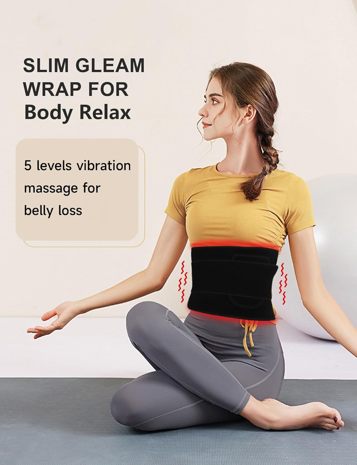 Advanced Red Light Therapy Belt – 120 LEDs with 5-Level Vibration Massage & Pulse Mode for Back & Waist Pain Relief 🔴