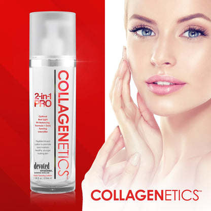 Collagenetics 2-in-1 Pro Accelerator – Firming Red Light & Tanning Prep Lotion 🌟⚡️