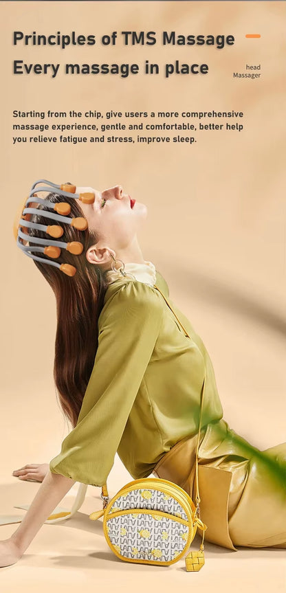 20-Node Electric Octopus Scalp Massager – Red Light Therapy & Vibration Head Scratcher for Stress Relief 🐙✨