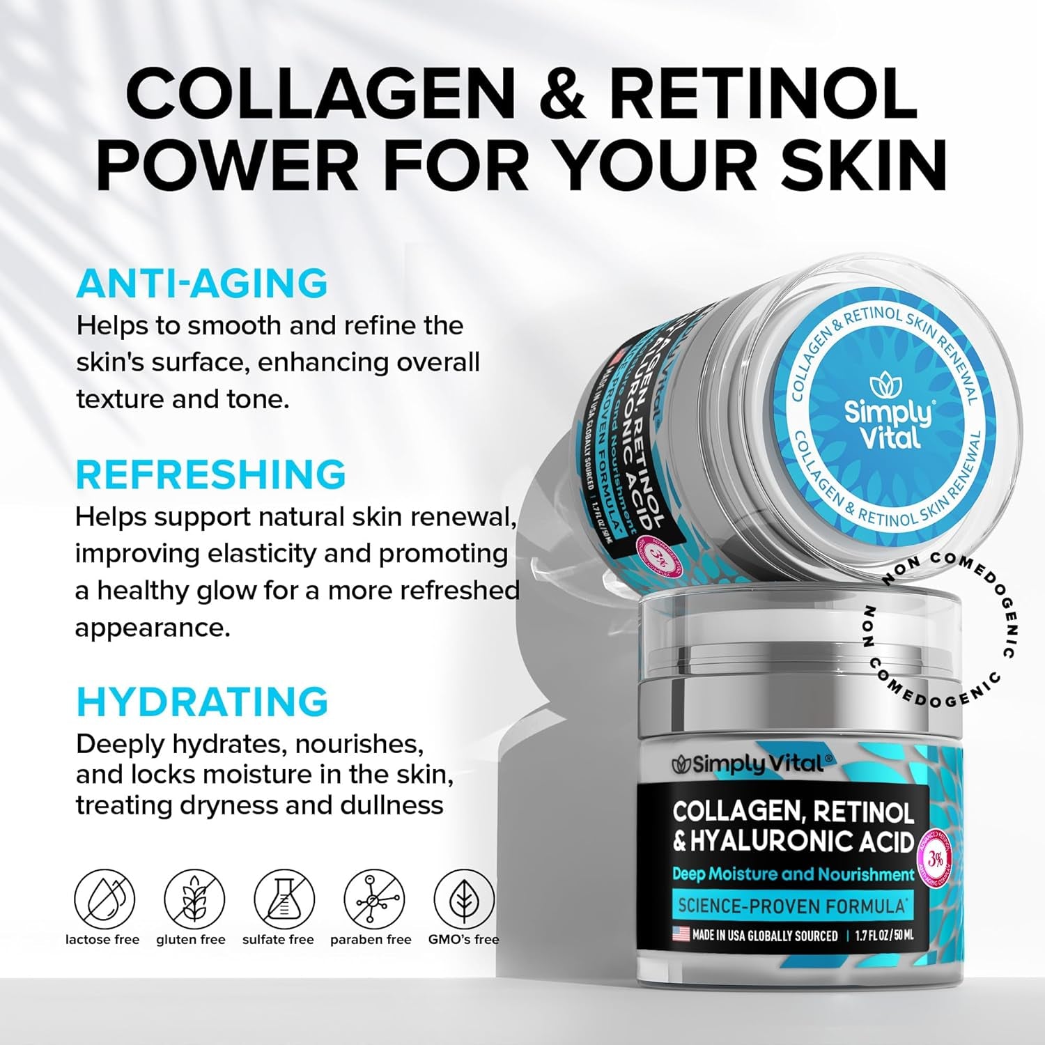 Luminous Retinol & Hyaluronic Moisturizer – Anti-Wrinkle Face & Neck Cream 🌟💧