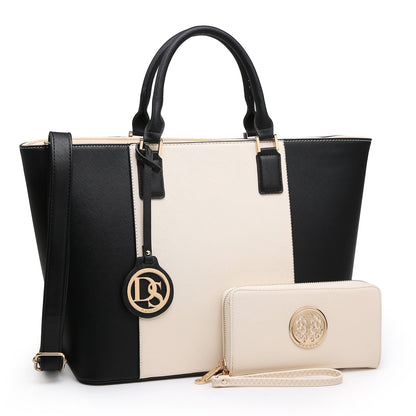Large Executive Work Tote & Matching Wallet Set | Vegan Leather Satchel 👜
