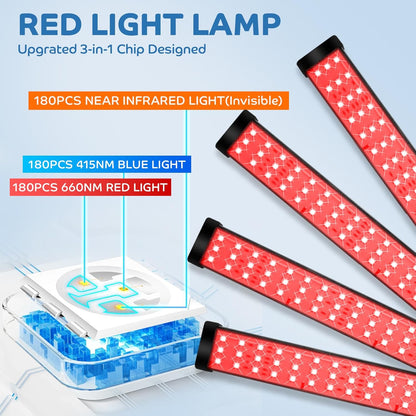 Lumixa Pro 3-in-1 Full Body Red Light Therapy Lamp with Adjustable Tripod