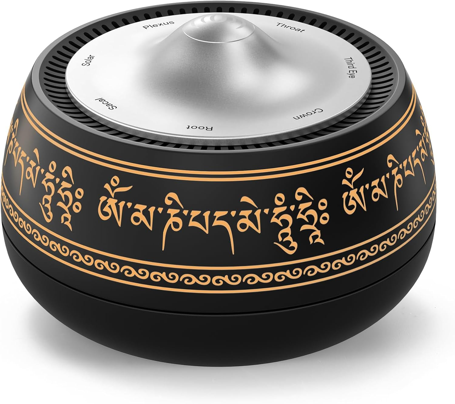 Portable Electronic Tibetan Singing Bowl, 8 Healing Frequencies (369-963Hz), Auto/Manual Mode, Vibration & Timer - USB-C Rechargeable Meditation Device for Yoga, Relaxation, Reiki, Best Gift Choice