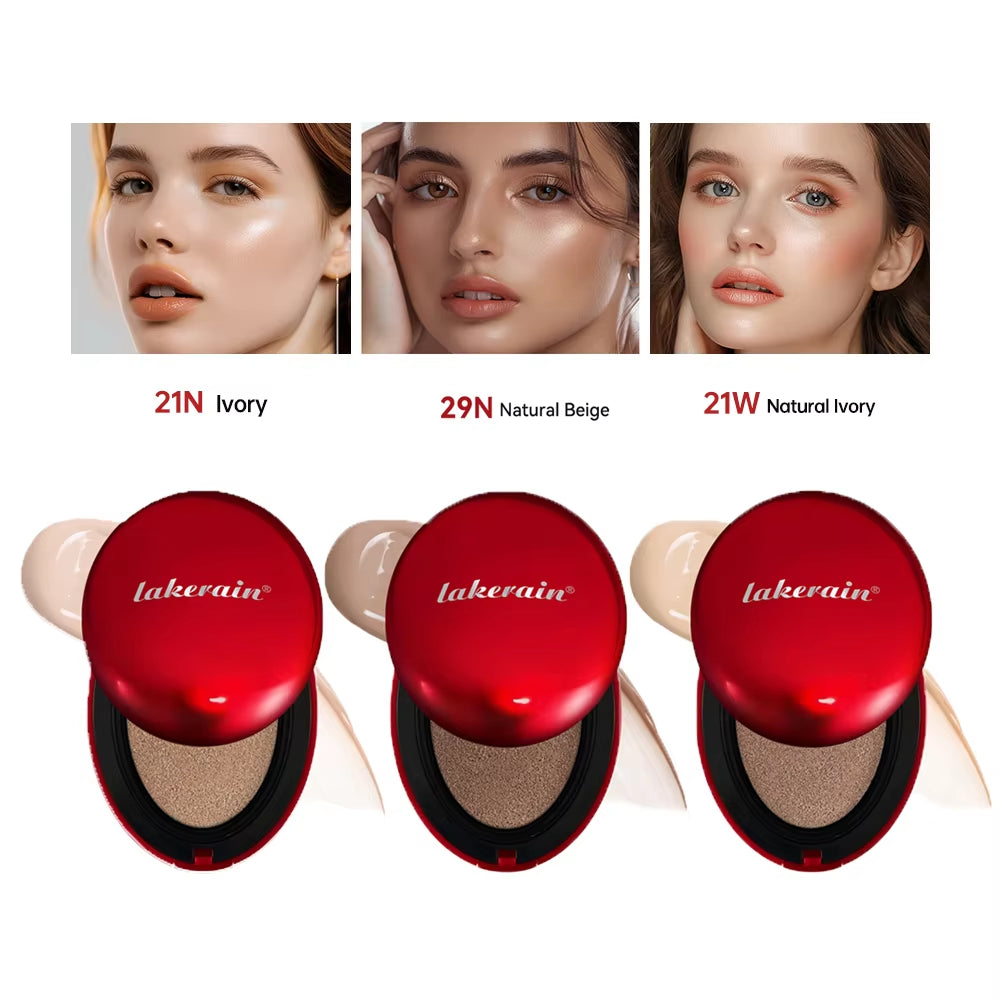 Lakerain Glow Cushion Foundation – Waterproof SPF Sunscreen & Long-Lasting Brightening Base 💖