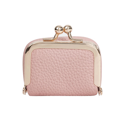 Luxury Genuine Leather Mini Accessory Box – Chic Gold Hardware Jewelry & Coin Purse 💎✨
