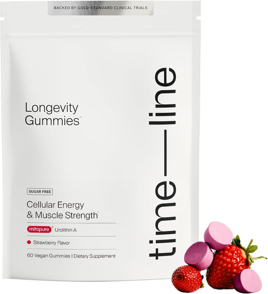 Mitopure Urolithin a Supplement Gummies - Clinically Proven Support for Healthy Aging Cellular Energy Muscle Strength and Longevity