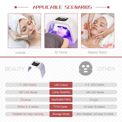7-Color LED Red Light Therapy Face Mask – Professional Home Spa Skin Care & Anti-Aging Facial Mask 🧖‍♀️
