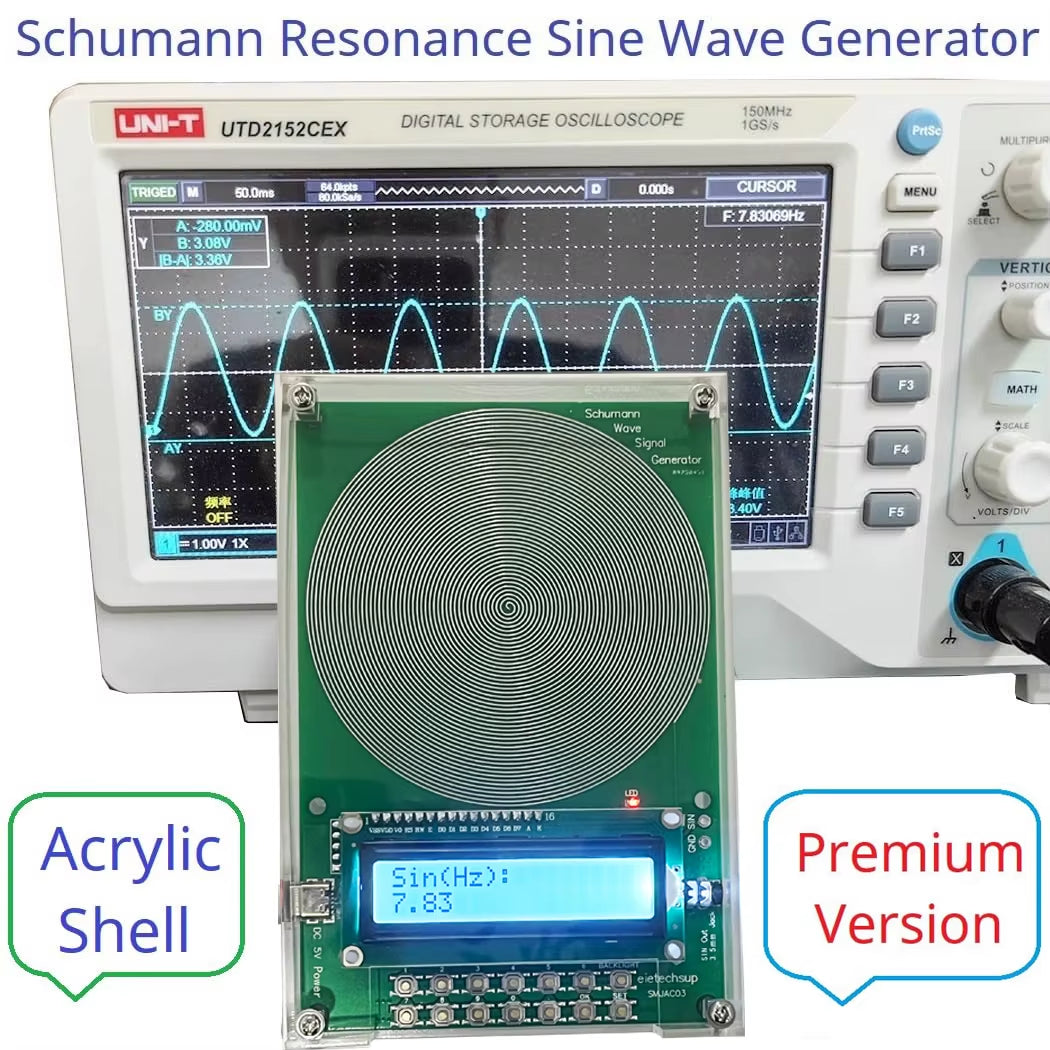 7.83Hz Schumann Waves Resonance Generator Adjustable 0.01Hz~100000Hz Ultralow Frequency Pulse Audio Resonator Type-C Interface