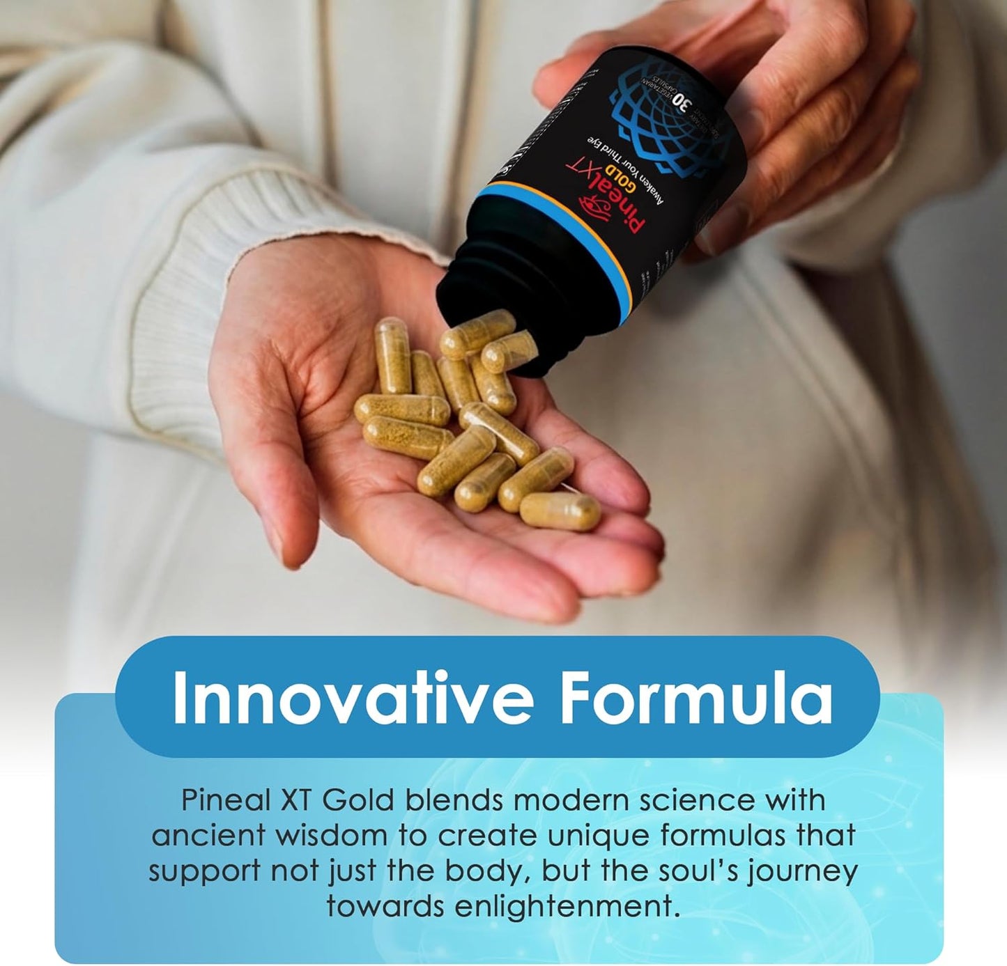 Pineal XT Gold - Pineal Gland Supplement - Third Eye Awakening - Focus and Memory Supplement for Brain - 7 Powerful Ingredients Decalcify, Detox, and Activate Your Pineal Gland