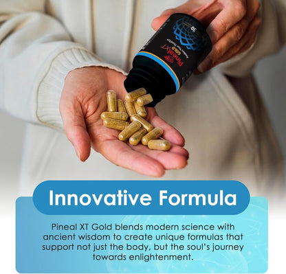 Pineal XT Gold - Pineal Gland Supplement - Third Eye Awakening - Focus and Memory Supplement for Brain - 7 Powerful Ingredients Decalcify, Detox, and Activate Your Pineal Gland