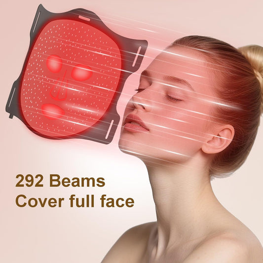 VYM Pro Cordless Red Light Therapy Mask – 292 High-Energy LEDs, Ultra-Thin 2mm Design for Face & Skin Care at Home or Travel ✨