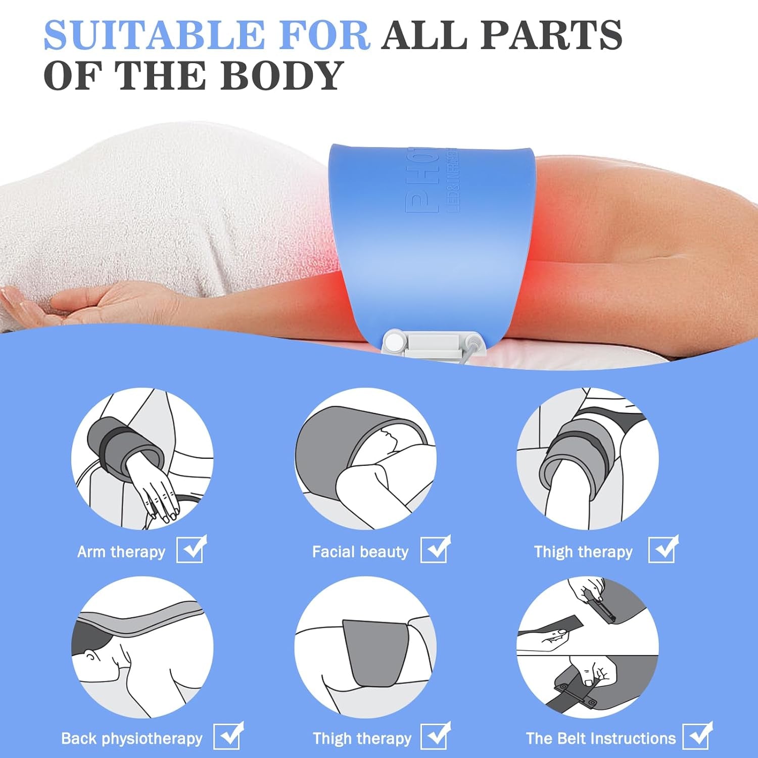 Fm-01 7-Color LED Light Therapy Mask – Flexible Infrared Face, Neck & Body Mask for Anti-Aging, Acne & Skin Repair 🌈