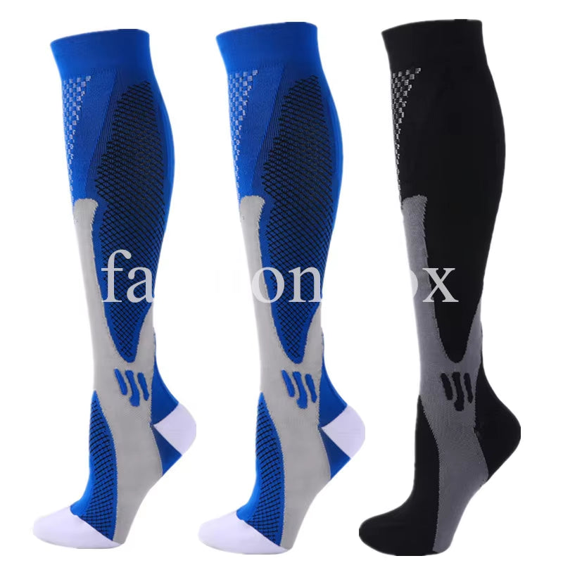 🏃‍♂️ 3 Pairs Premium Compression Socks for Men & Women Anti-Fatigue Knee Highs 🧦✨