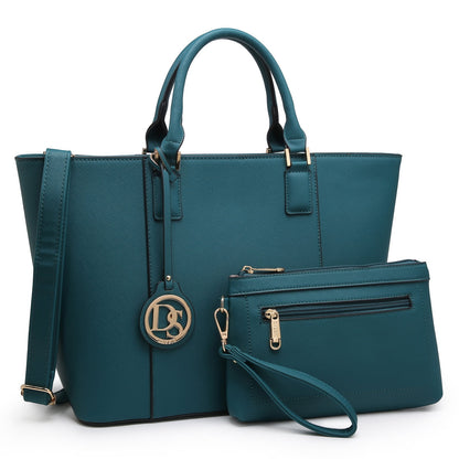Large Executive Work Tote & Matching Wallet Set | Vegan Leather Satchel 👜