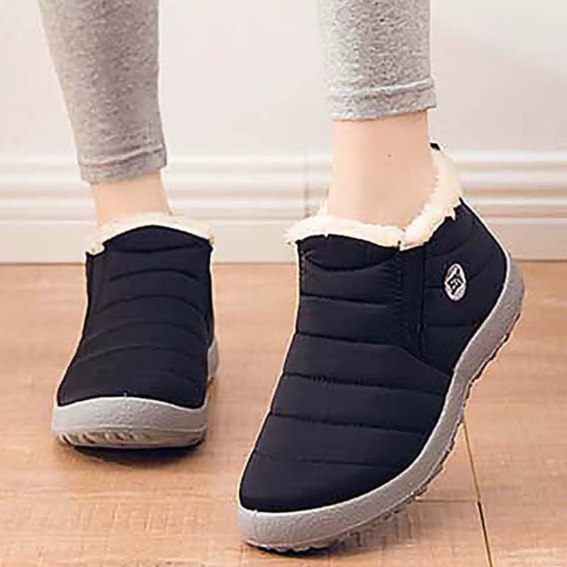 ❄️ Ultra-Warm Waterproof Snow Boots – Unisex Winter Platform Shoes with Plush Lining 🏔️✨
