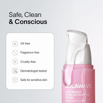 LightBoost Wand Activating Serum (1.7 Oz) – Hydrating Peptide & Microcurrent Booster 🌟🛡️