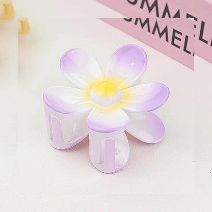 🌸 7CM Matte Frosted Flower Hair Claw – Elegant Lily Floral Shark Clip for Women & Girls  ✨🎀