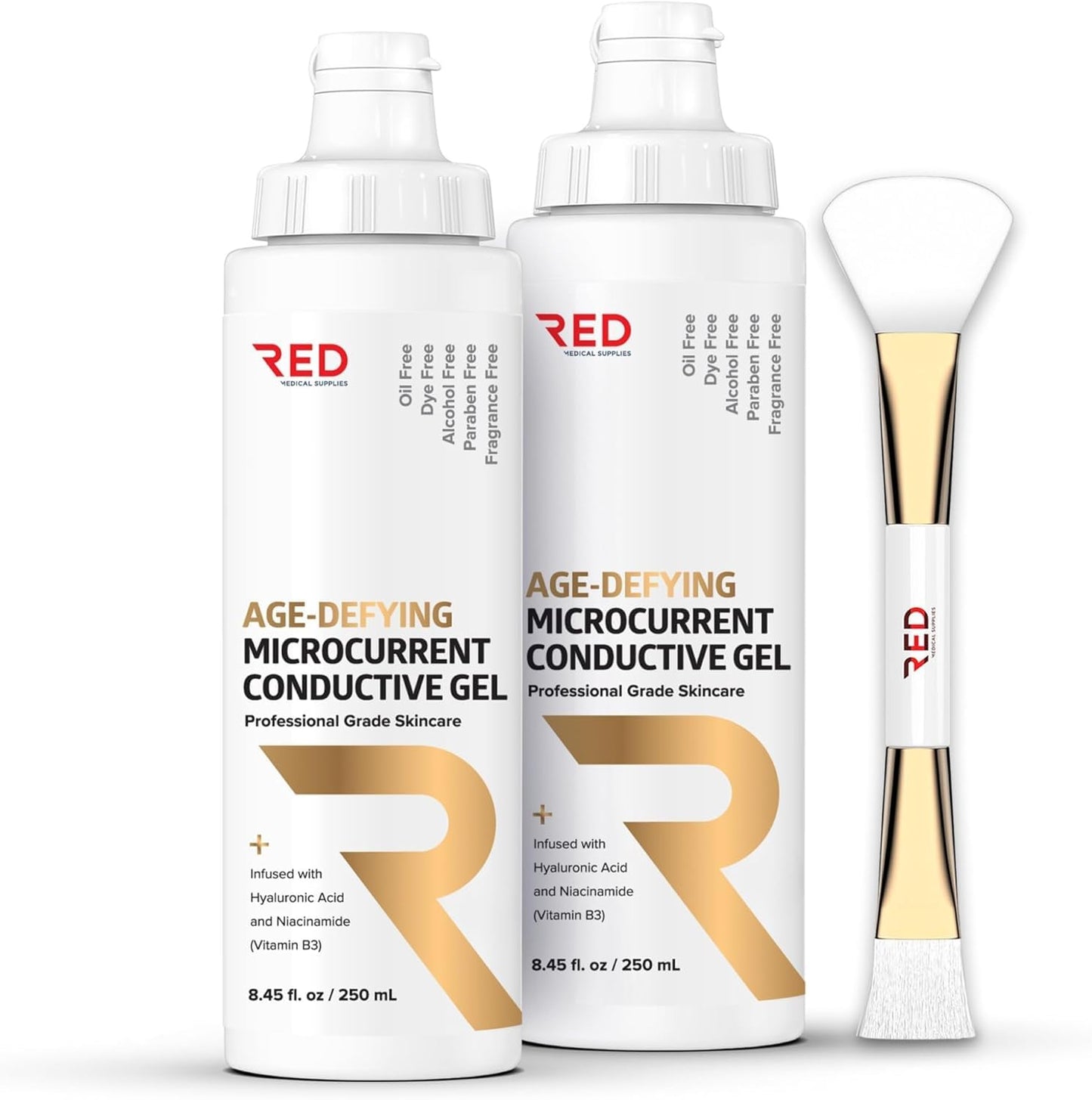 Age-Defying Microcurrent Gel (8.45 Oz) – Hydrating Hyaluronic & Vitamin B3 Booster 🌟⚡️