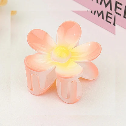 🌸 7CM Matte Frosted Flower Hair Claw – Elegant Lily Floral Shark Clip for Women & Girls  ✨🎀