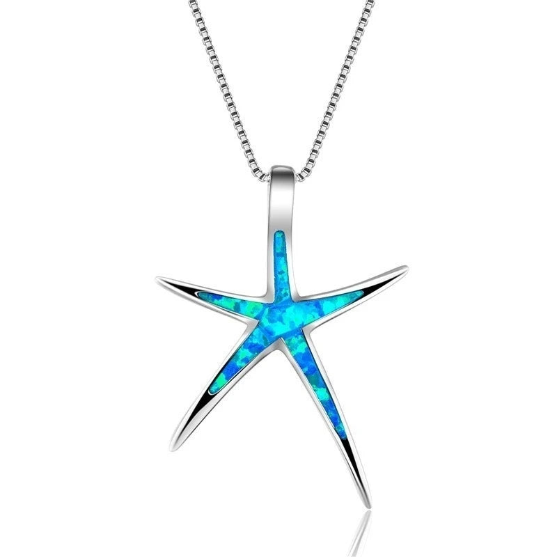 🐢 Bohemian Blue Fire Opal Sea Turtle Necklace – Shimmering Ocean Animal Pendant for Women 🌊✨